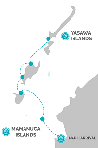 Fiji Island Hopper Ultimate Package Map