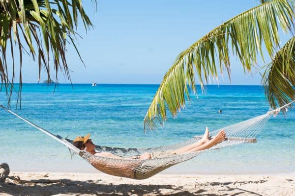 Relaxing in a hammock, Fiji Island Hopper backpacker package
