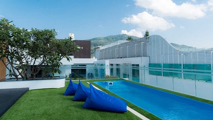 Where We Stay Thailand Group Tour Bear Hostel Phuket Pool View