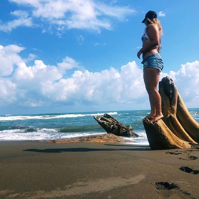 Caribbean beach near the turtle conservation project in Limón