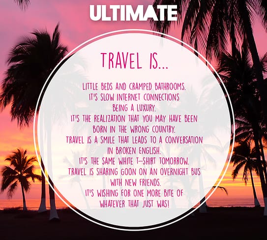 Travel is..