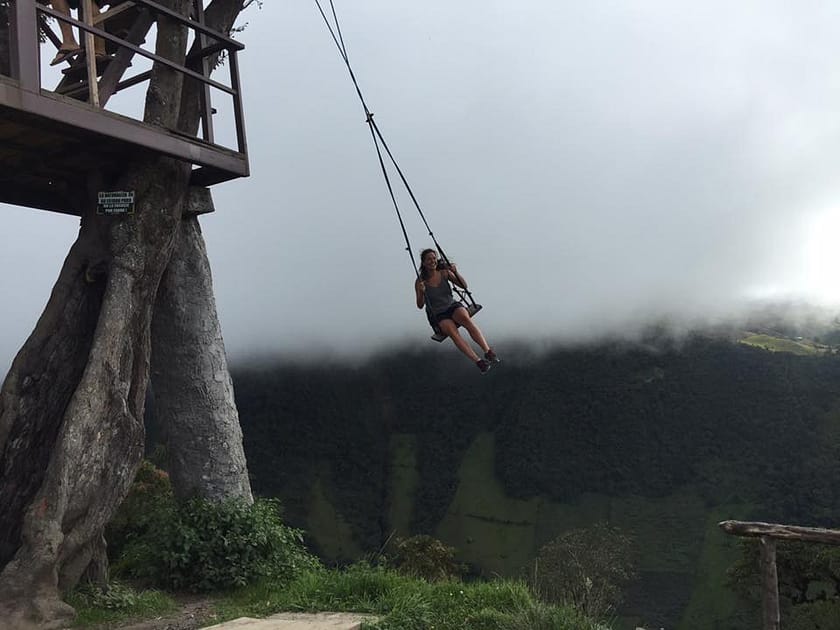 Backpacker living life on the edge!