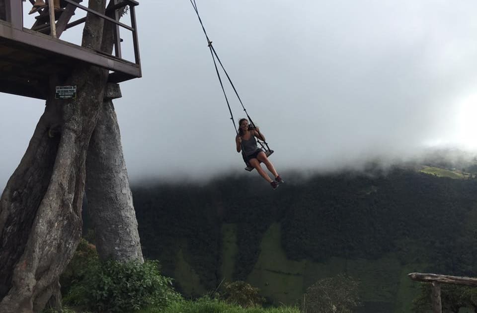 Backpacker living life on the edge!